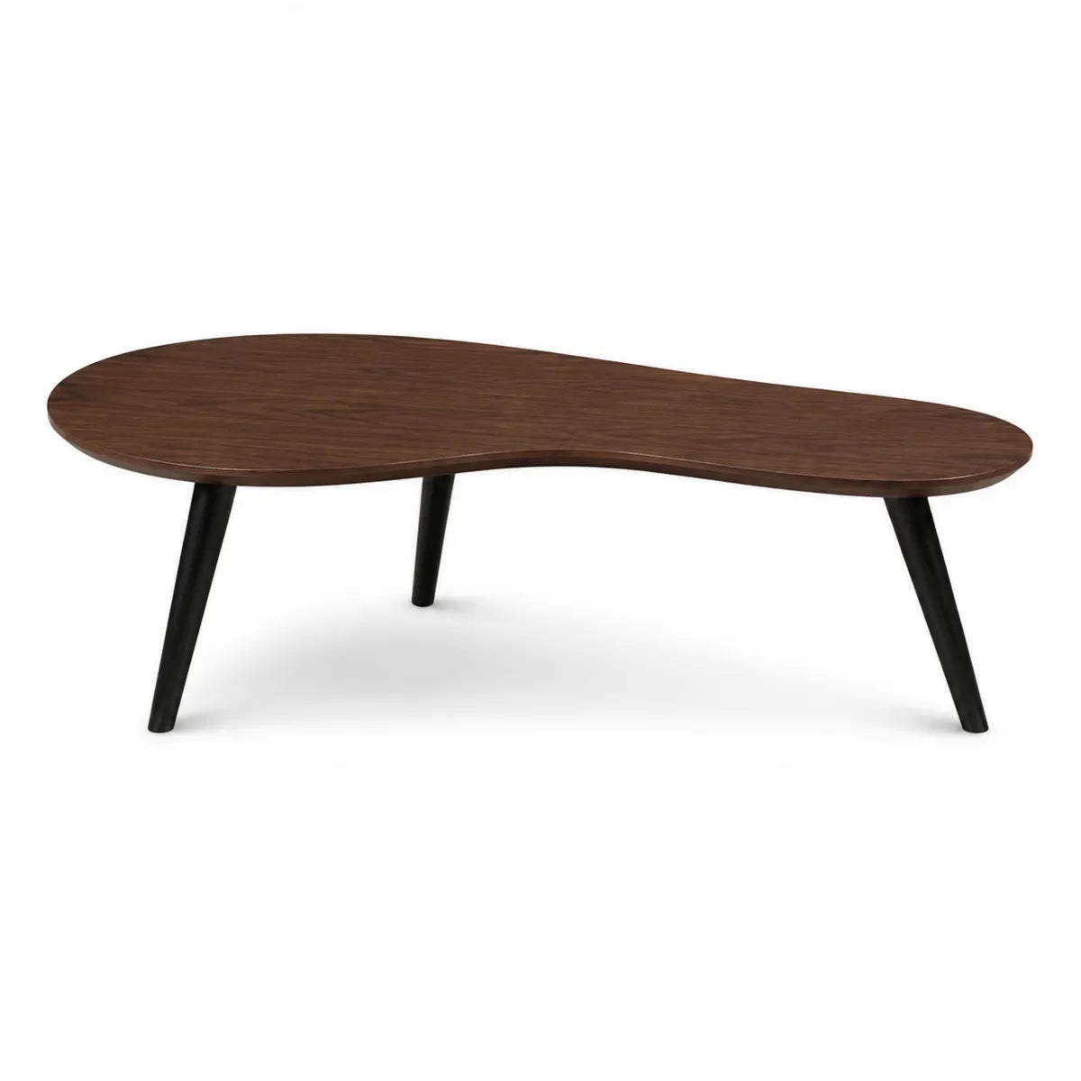 Stolik kawowy z płyty MDF asymetryczny brązowy 120x60x40 cm