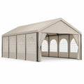 Namiot ogrodowy stalowy z poliestru 600x300x260 cm beżowy