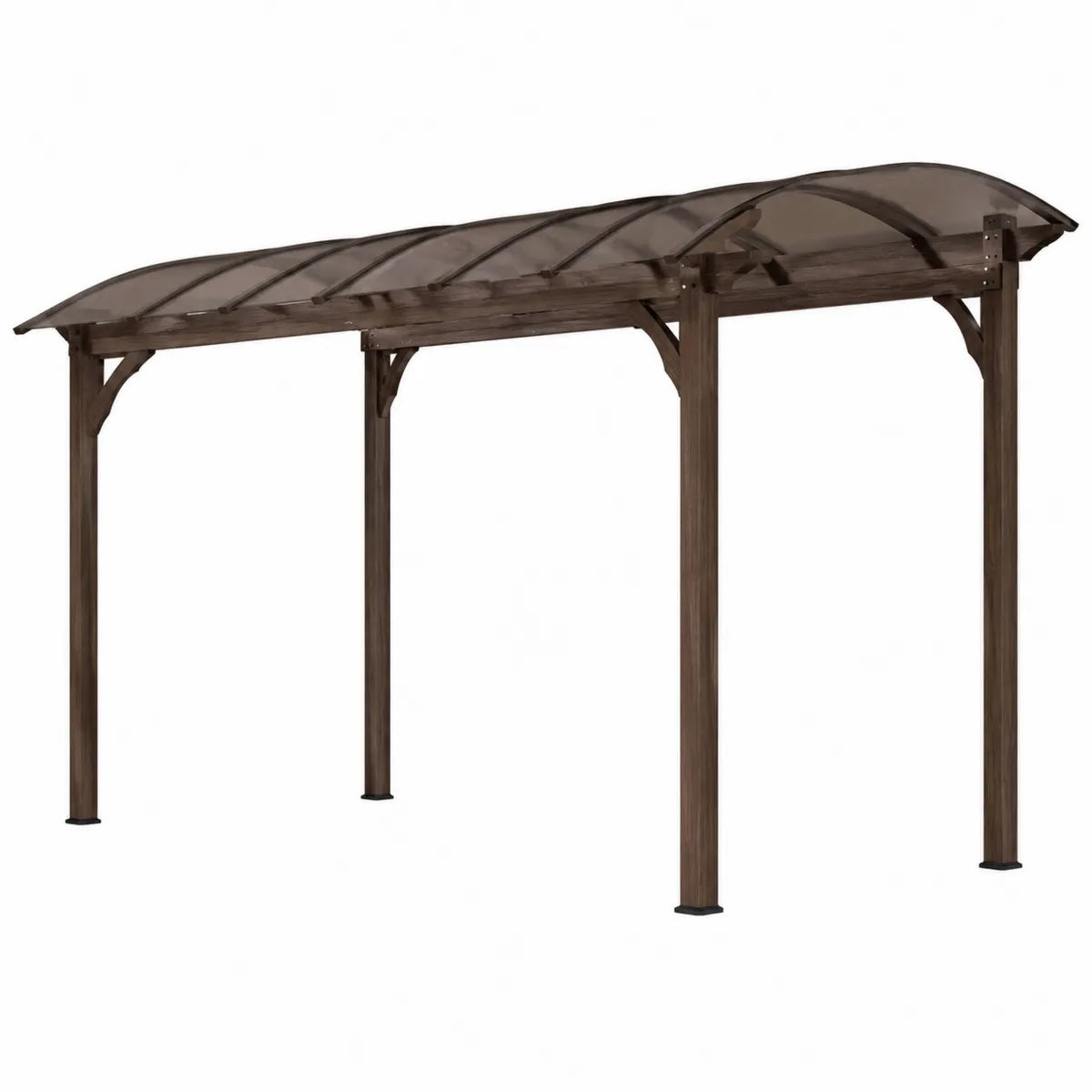 Zadaszenie aluminiowe z poliwęglanowym pokryciem przezroczystobrązowe 305 cm x 400 cm x 220 cm
