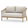 Dwuosobowa sofa z drewna teakowego z poliestrowymi linami