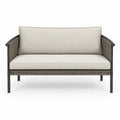 2-osobowa sofa z aluminium i poliestru beżowa
